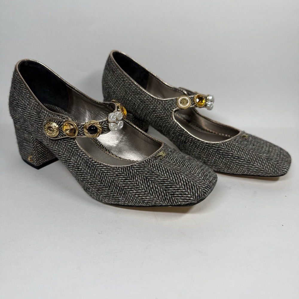NEW Circus Sam Edelman Size 6 M Houndstooth Elaine Mary Jane Block Heel Pumps